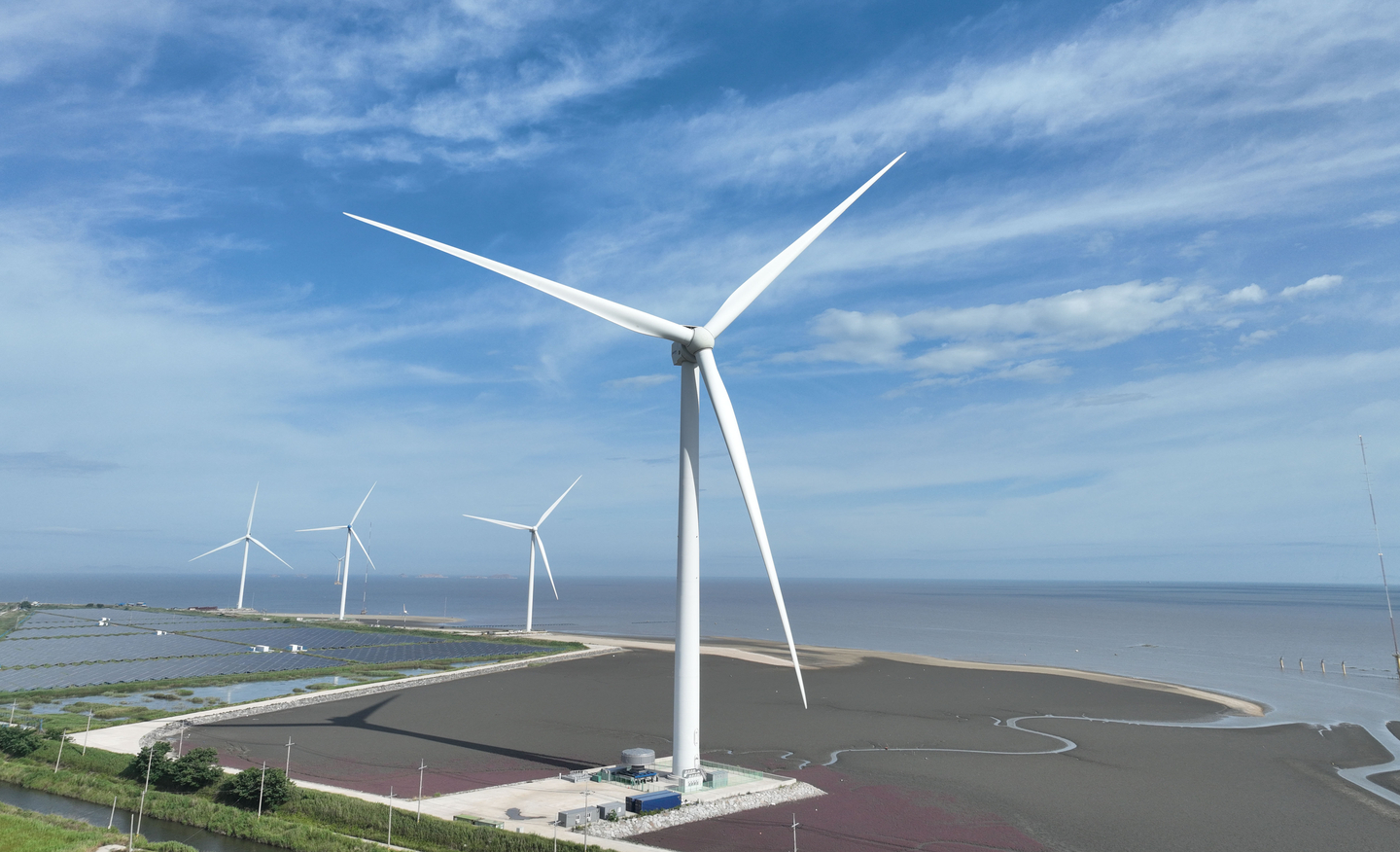 Doosan Enerbility's wind power facility on July 23, 2025 [YONHAP]