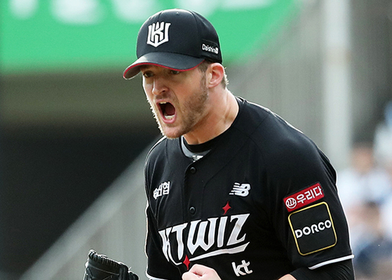 KT Wiz starter Wes Benjamin in October 2024 [NEWS1]