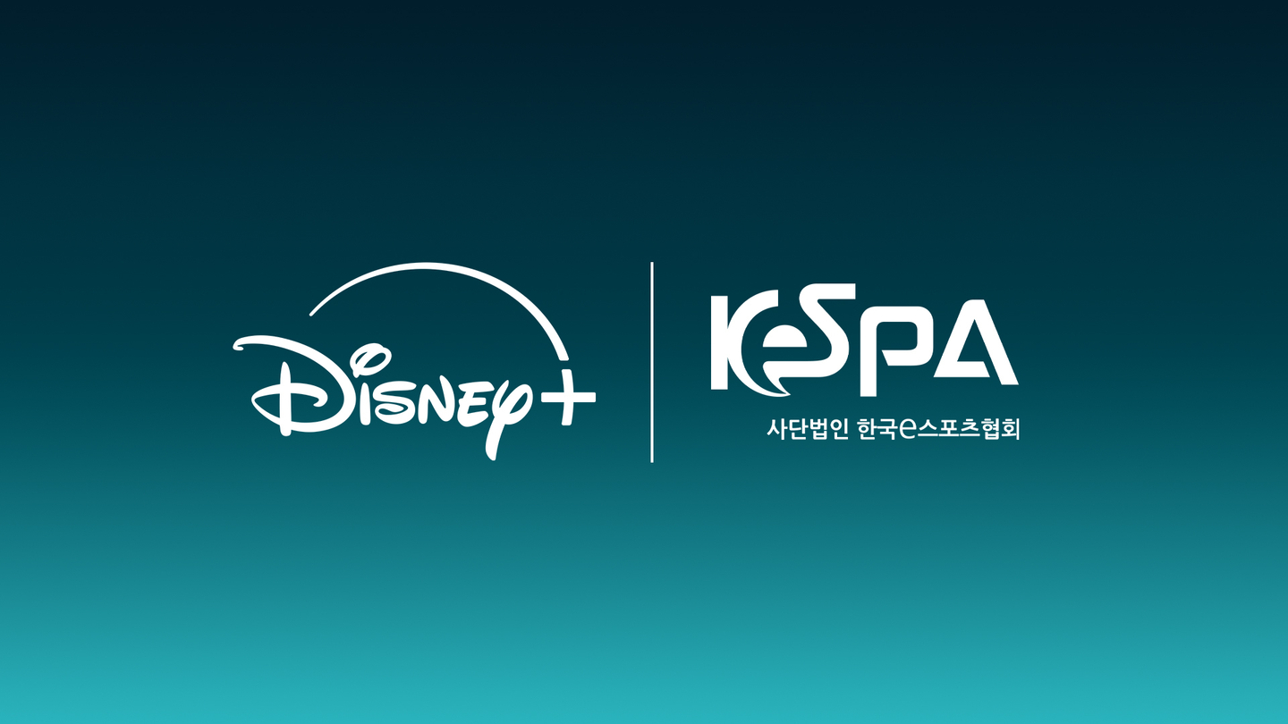 The logos of Disney+, left, and the Korea e-Sports Association [DISNEY+]