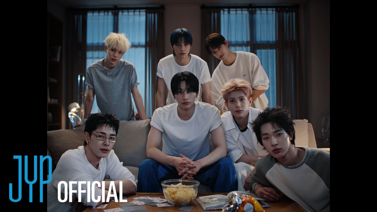 Members of boy band NEXZ are seen in an image to promote the release of their new album, titled ″Mmchk.″ [JYP ENTERTAINMENT] 