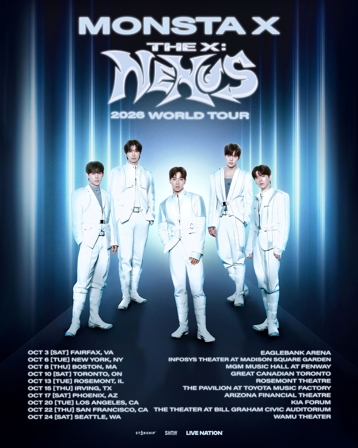 Poster of Monsta X's North American leg of its world tour [STARSHIP ENTERTAINMENT]