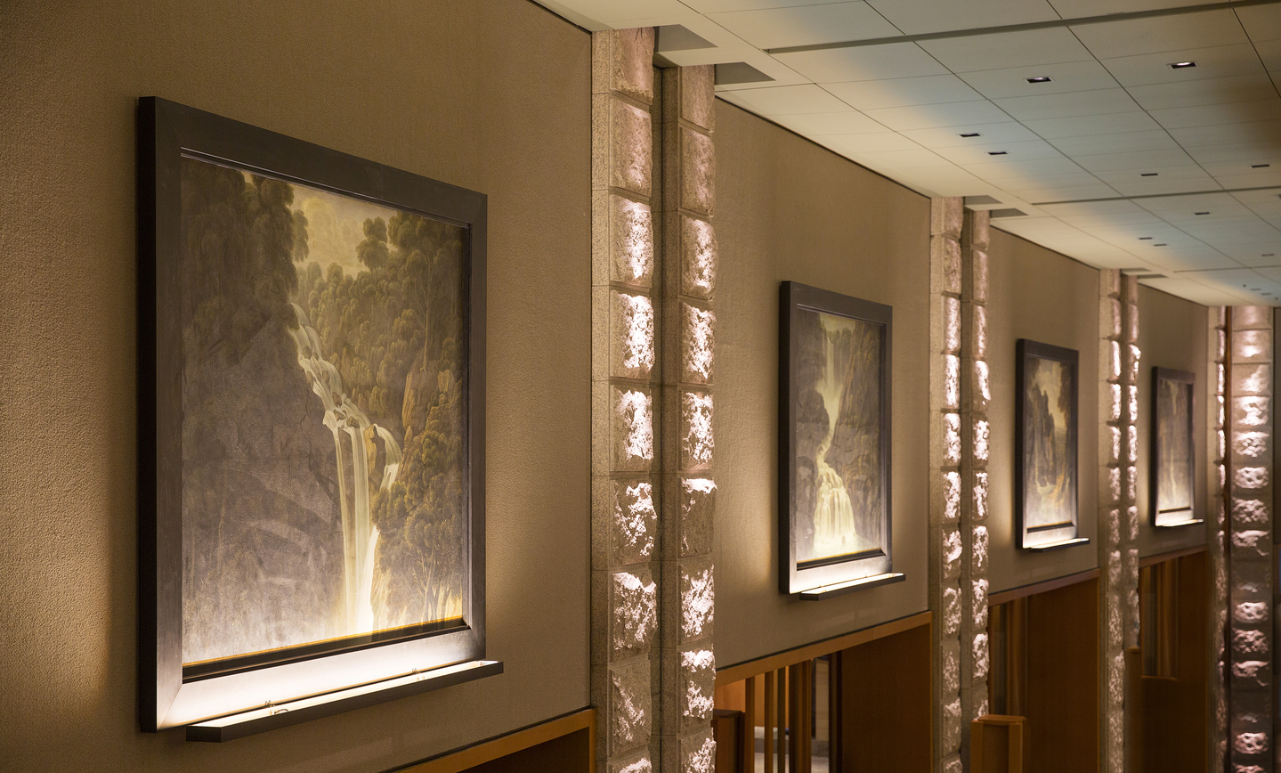 Waterfall paintings displayed at Grand Hyatt Seoul's lounge [GRAND HYATT SEOUL]