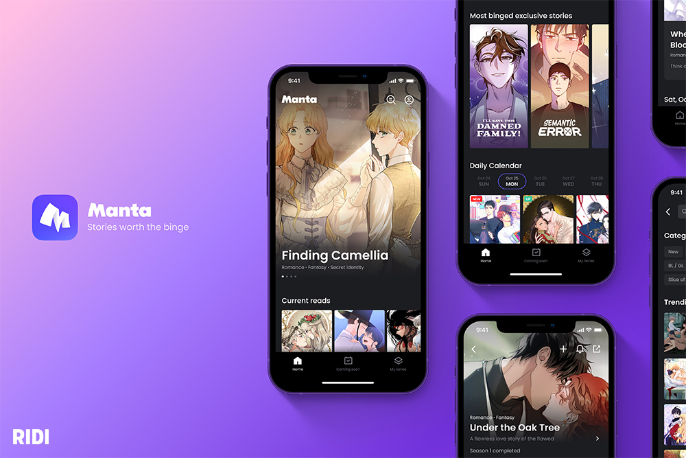 A promotional image of webtoon platform Manta provided by its parent company Ridi [RIDI]