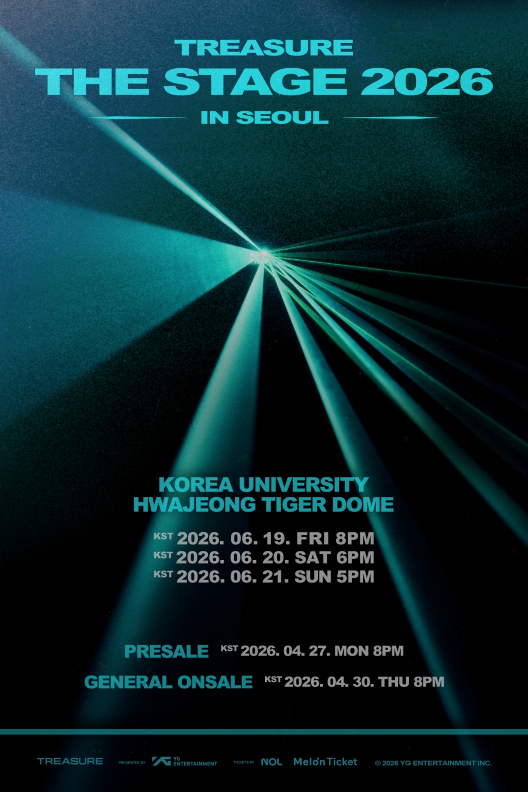 Ticket sale schedule for boy band Treasure's upcoming Seoul concerts [YG ENTERTAINMENT]