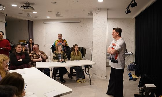 Cast members of ″The Taming of the Shrew,″ a production by the Seoul Shakespeare Company, are seen during rehearsals for the play. [CHARLIE WRIGHT/MELINA WRIGHT]