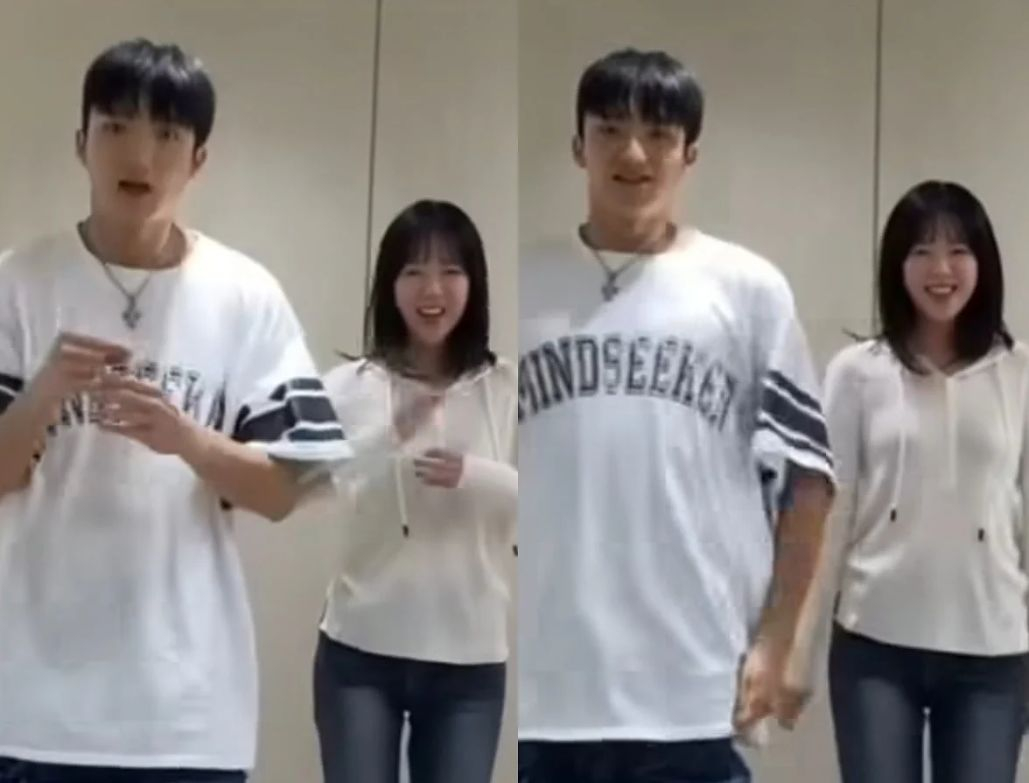 Choreographer Vata, left, and actor Ji Ye-eun are pictured together in an Instagram post uploaded by actor Jee Seok-jin [SCREEN CAPTURE]