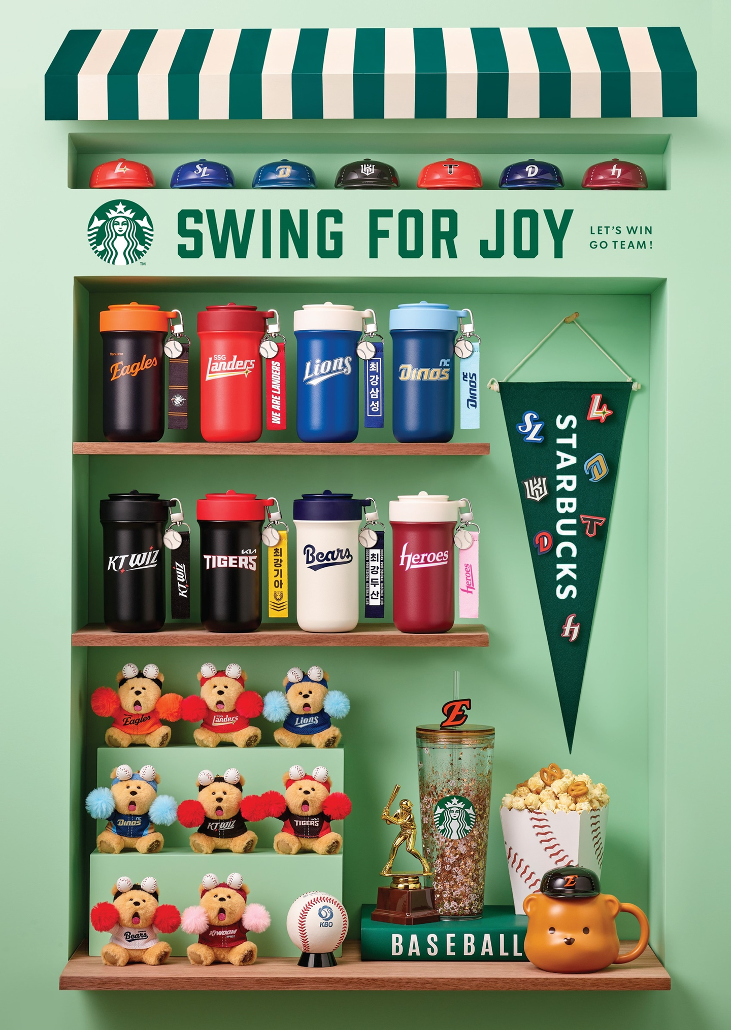 KBO's team-branded tumblers made by Starbucks Korea [STARBUCKS KOREA]