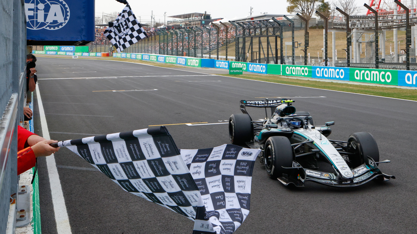 Mercedes driver Kimi Antonelli of Italy wins the the Japanese Formula One Grand Prix in Suzuki, Japan, on March 29. [AP/YONHAP]