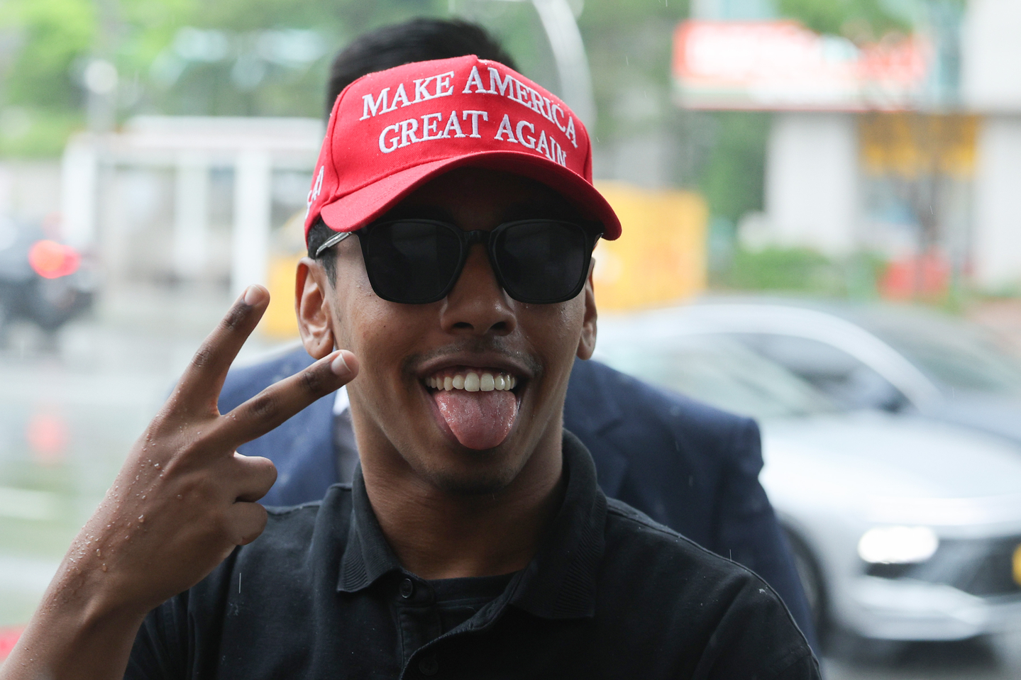 Johnny Somali arrives at the Seoul Western District Court in Mapo District, western Seoul, on May 16, 2025, to attend the second hearing of his trial. [NEWS1]