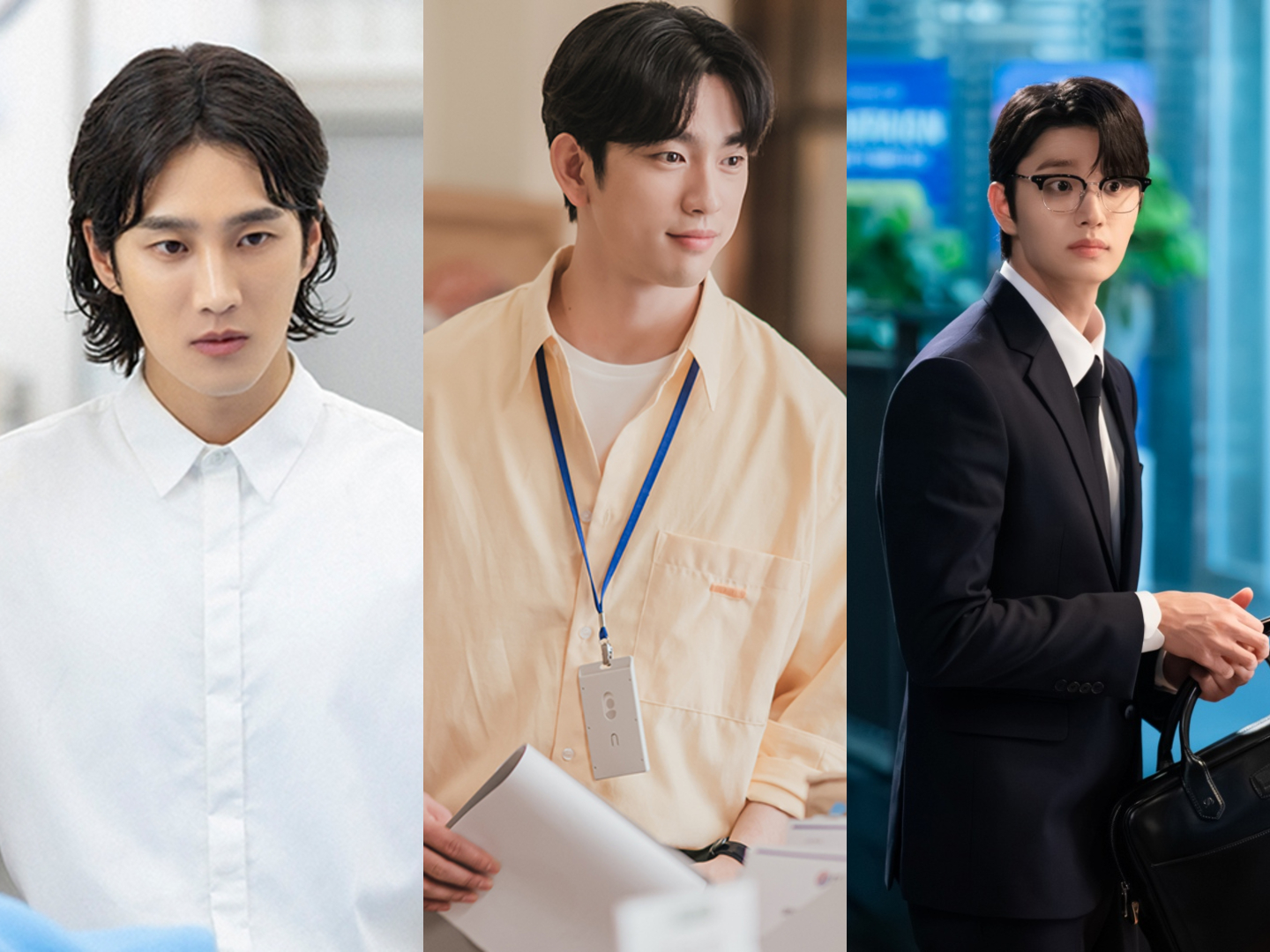 From left to right: Ahn Bo-hyun as Woong in the first season; Park Jin-young as Ba-bi in the second season; and Kim Jae-won as Soon-rok in the third season of ″Yumi's Cells″ (2021-) [TVING][TVING]