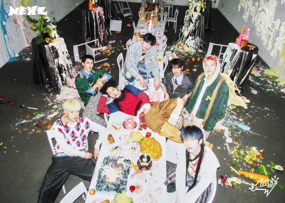 Boy band NEXZ in a promotional photo for its single, ″Mmchk″ [JYP ENTERTAINMENT]