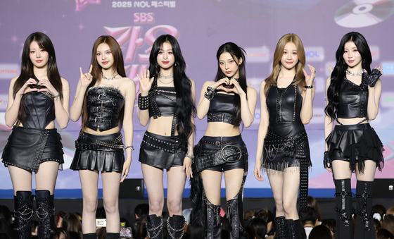 The members of the girl group BabyMonster pose at the ″Gayo Daejeon″ music show in Goyang, Gyeonggi on July 27, 2025. [NEWS1] 