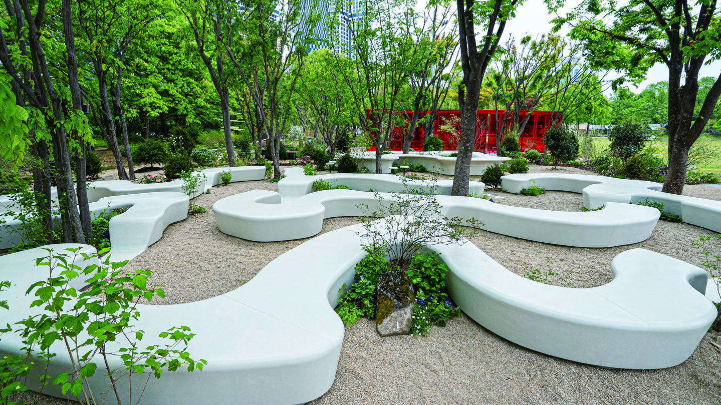 Hoban Construction's Crown Shyness garden is seen in Seongdong District, eastern Seoul, as part of the Seoul International Garden Show. [SEOUL METROPOLITAN GOVERNMENT]