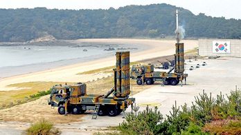 Two medium-range surface-to-air missile Cheongung-II systems are used during a drill in Korea in this undated stock photo. [JOONGANG PHOTO]